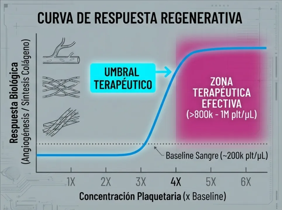 Gráfico Curva Respuesta - Angiogénesis y Colágeno